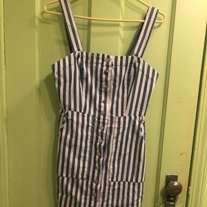 Pass the knee stripe dress